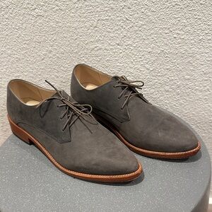 Nisolo Charcoal Suede Oxfords